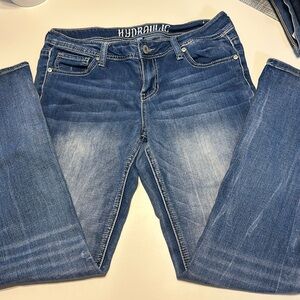 Size 11/12 hydraulic slim boot cut ombre wash jeans